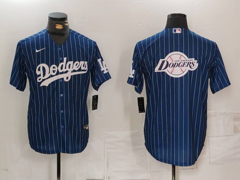 Men Los Angeles Dodgers Blank Blue Stripe Game 2024 Nike MLB Jersey style 9->los angeles dodgers->MLB Jersey